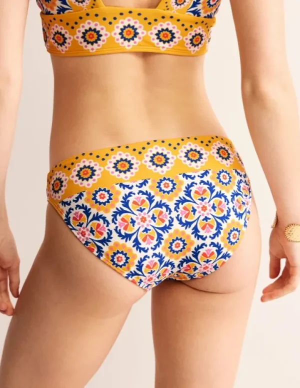 Fashion Boden Klassische Bikinihose-Künstlerisches Gold, Mosaik Blüte KünstlerischesGold,MosaikBlüte