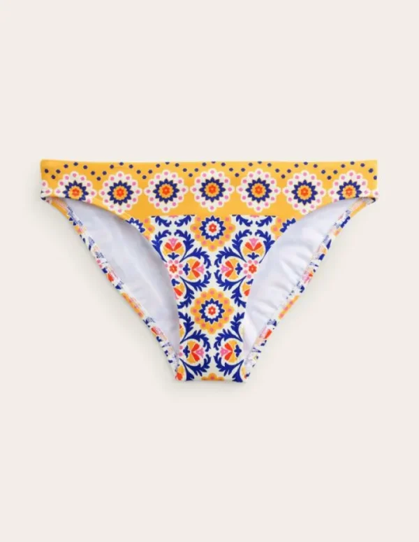 Fashion Boden Klassische Bikinihose-Künstlerisches Gold, Mosaik Blüte KünstlerischesGold,MosaikBlüte