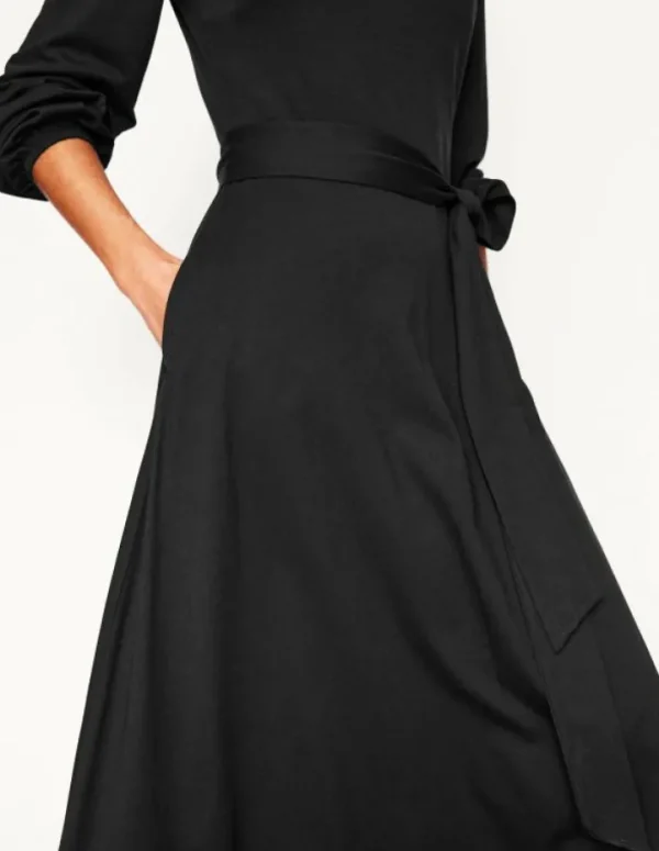 Discount Boden Leandra Jersey-Midikleid- Schwarz