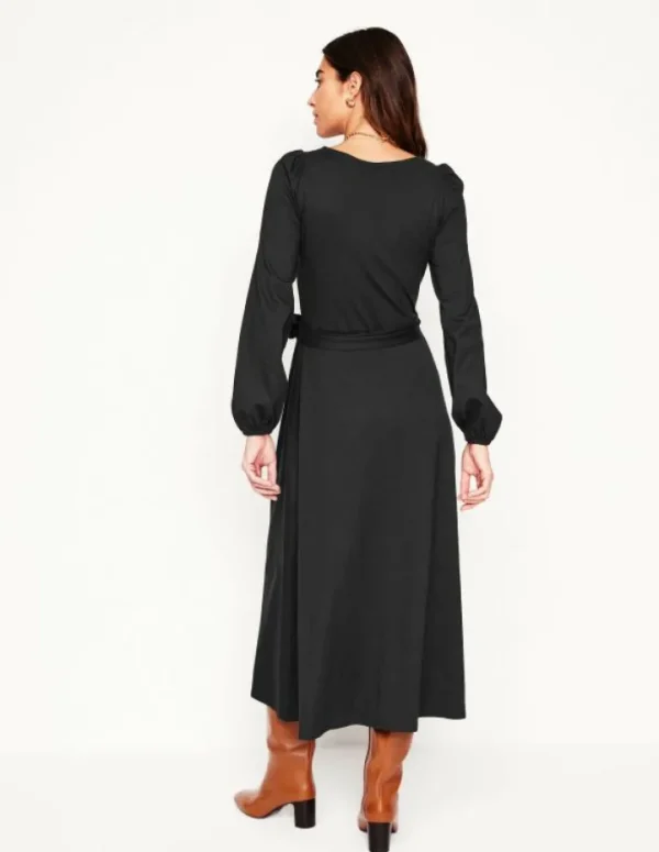 Discount Boden Leandra Jersey-Midikleid- Schwarz