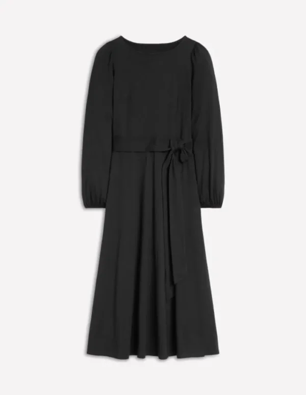 Discount Boden Leandra Jersey-Midikleid- Schwarz