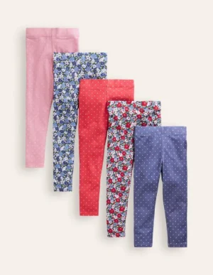 Hot Boden Leggings im 5er-Pack-Bunt Gepunktet/Blumenmuster BuntGepunktet/Blumenmuster