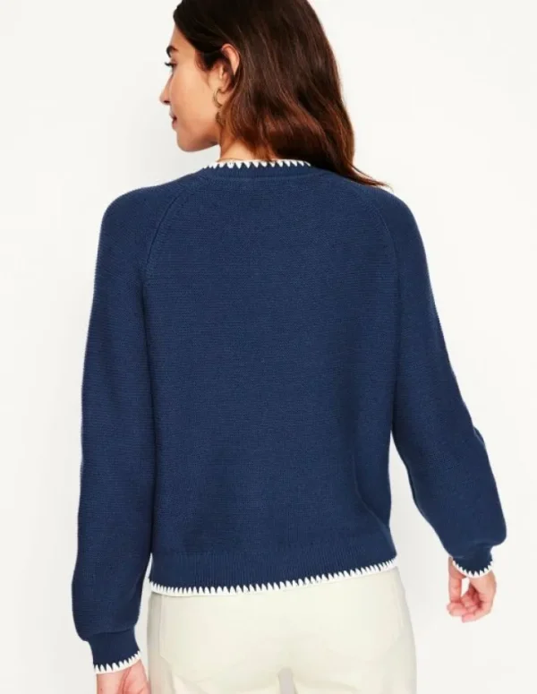 Shop Boden Lena Pullover mit Ziernaht-Aqua Marine Marl AquaMarineMarl