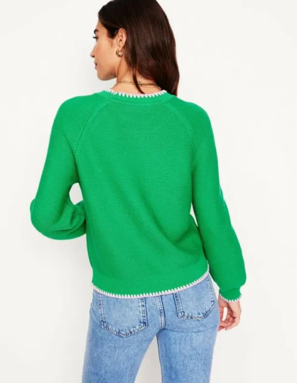 Flash Sale Boden Lena Pullover mit Ziernaht-Grünes Tamburin GrünesTamburin