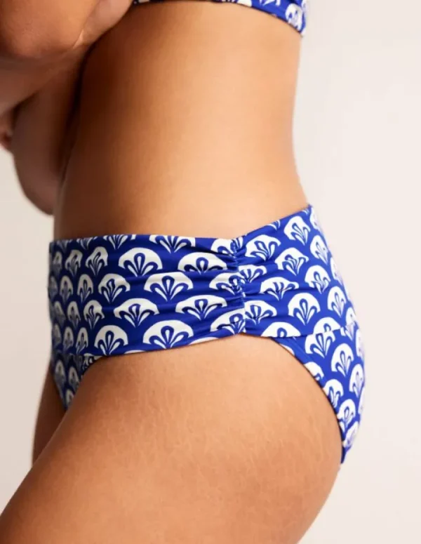 Shop Boden Levanzo Bikinihose mit Faltendetail-Surf The Web, Laub Geo SurfTheWeb,LaubGeo