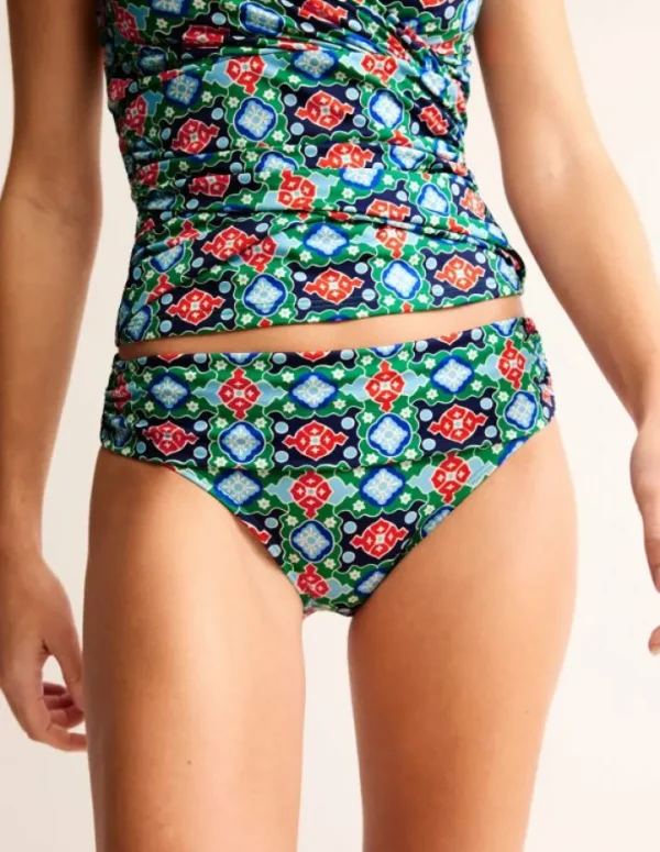 Store Boden Levanzo Bikinihose mit Faltendetail-Grün, Kachel Grün,Kachel