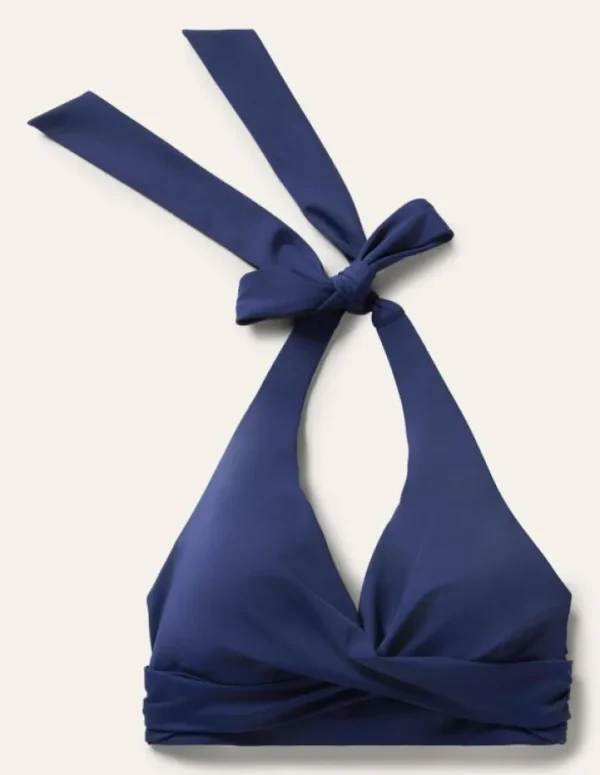 Outlet Boden Levanzo Neckholder-Bikinioberteil-Französisches Marineblau FranzösischesMarineblau