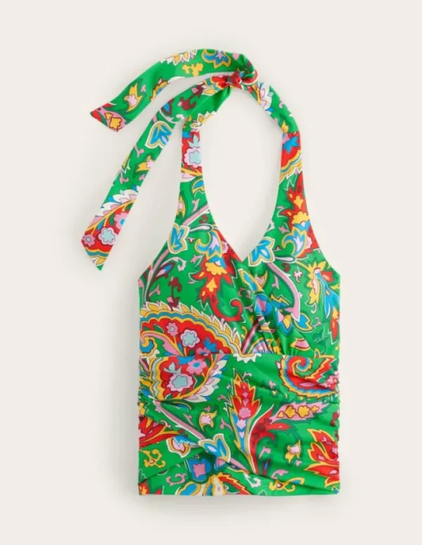 Discount Boden Levanzo Neckholder-Tankinioberteil-Kelly Grün, Paisley Azurblau KellyGrün,PaisleyAzurblau