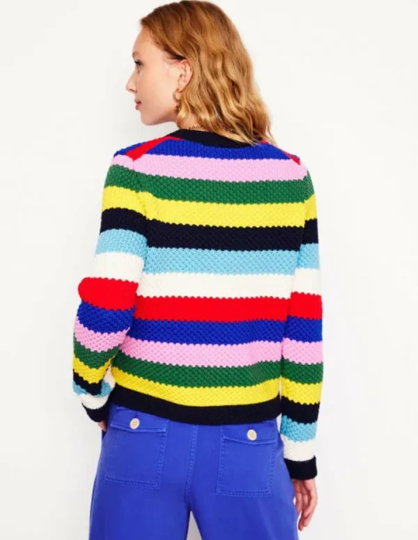 New Boden Libby Strickjacke-Mohnblumenrot, Blau Bunt Mohnblumenrot,BlauBunt