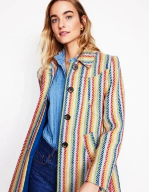 Discount Boden Lincoln Mantel mit Streifen-Regenbogen Twill Streifen RegenbogenTwillStreifen