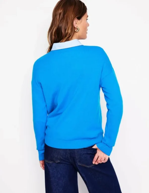 Fashion Boden Lydia Kaschmirpullover- Himmelblau