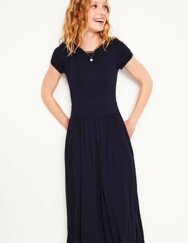 Shop Boden Melanie Jersey-Midikleid- Marineblaue