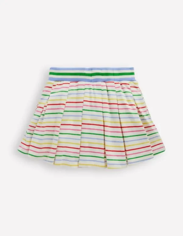 Shop Boden Plissierter Jersey-Skort-Ackerbohnengrün/Pink, Gestreift Ackerbohnengrün/Pink,Gestreift