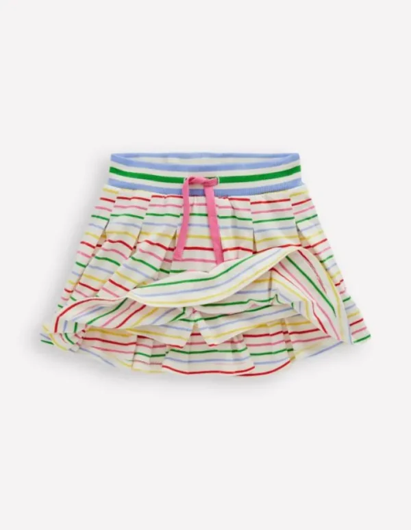 Shop Boden Plissierter Jersey-Skort-Ackerbohnengrün/Pink, Gestreift Ackerbohnengrün/Pink,Gestreift