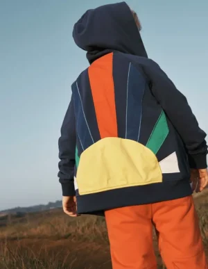 Cheap Boden Regenbogen-Kapuzenjacke- Segelblau