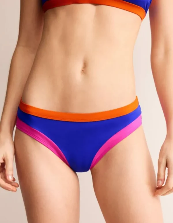 Cheap Boden Santorini Bikinihose-Blau / Rosa Blockfarben