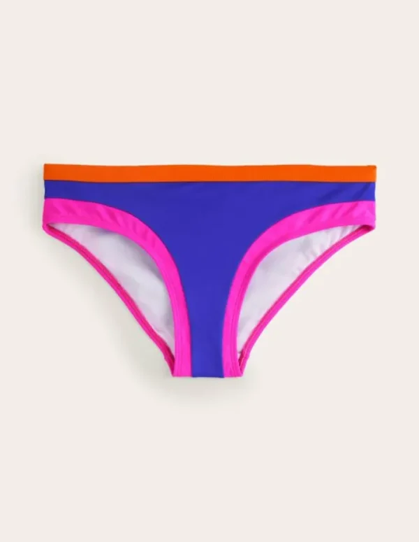 Cheap Boden Santorini Bikinihose-Blau / Rosa Blockfarben