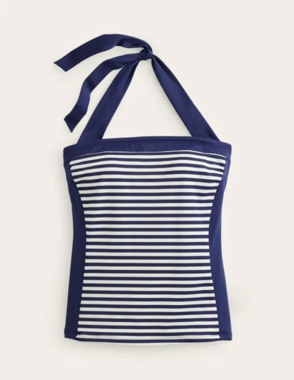 Clearance Boden Santorini Tankini-Oberteil-Französisches Marineblau/Naturweiß Gestreift FranzösischesMarineblau/NaturweißGestreift