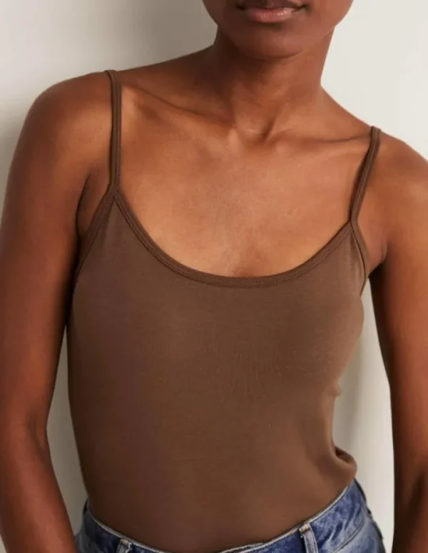 Hot Boden Schlichtes Camisole-Oberteil- Braun