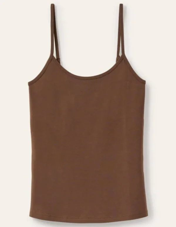 Hot Boden Schlichtes Camisole-Oberteil- Braun