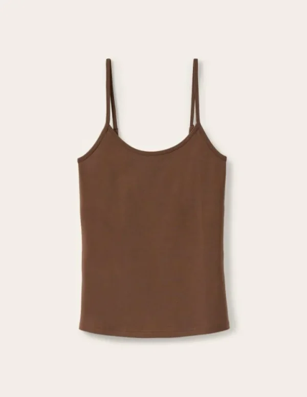 Hot Boden Schlichtes Camisole-Oberteil- Braun