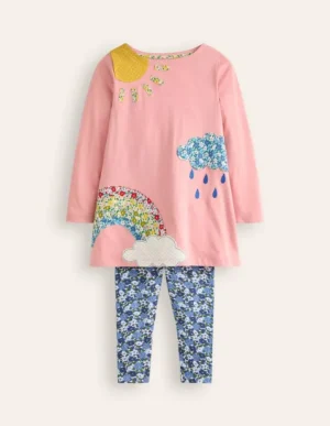 Cheap Boden Set aus Tunika und Leggings mit Applikationen-Vintage-Rosa Wetter Vintage-RosaWetter