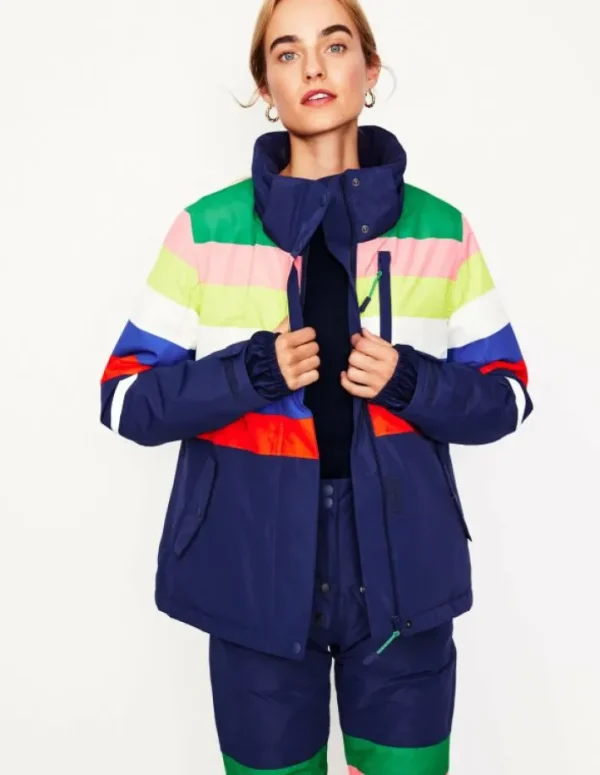 Cheap Boden Skijacke- Regenbogenstreifen