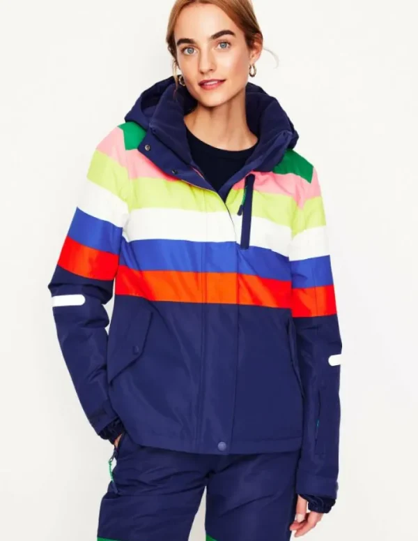 Cheap Boden Skijacke- Regenbogenstreifen