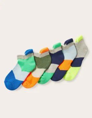 Clearance Boden Sportsocken im 5er-Pack-Bunt, Zickzackmuster Bunt,Zickzackmuster