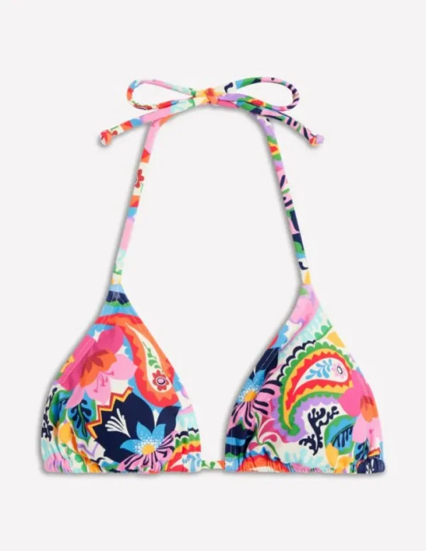 New Boden Symi Bikinioberteil zum Binden-Bunt, Botanik-Paisley Bunt,Botanik-Paisley