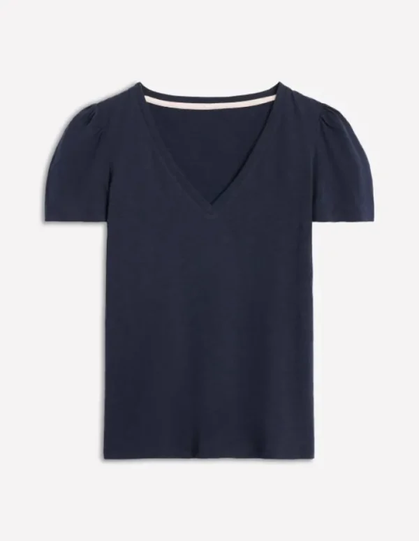 Best Sale Boden T-Shirt mit V-Ausschnitt- Marineblaue