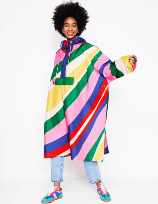 Outlet Boden Verstaubare Regenjacke- Regenbogendesign