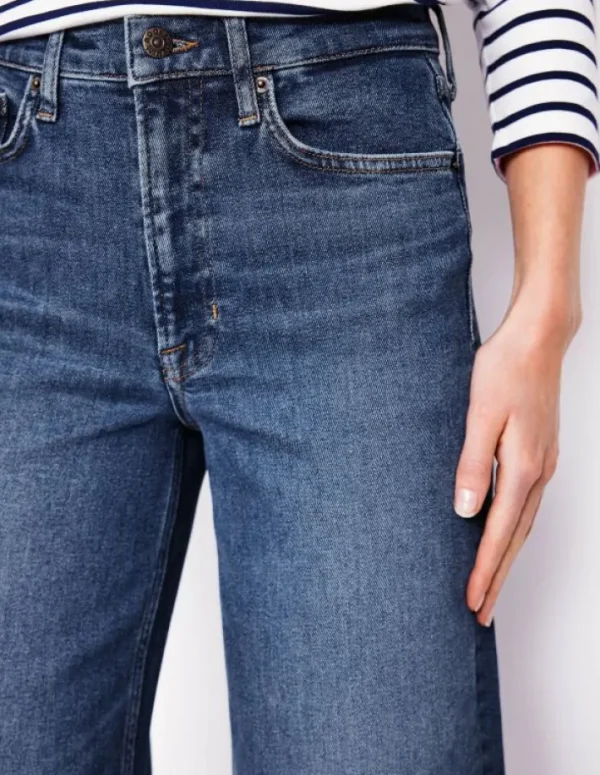 Sale Boden Weite, verkürzte Jeans mit hohem Bund-Beatnik Red